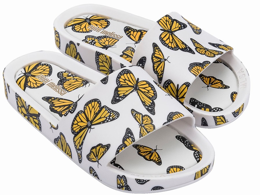 Chanclas De Baño Melissa Beach Print Butterfly Niños - Blancas - Argentina PNC-978632